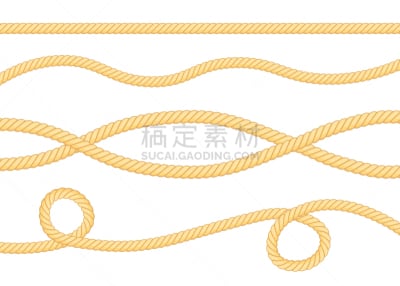 矢量,绳子,厚的,绘画插图,个性,白色,分离着色,背景分离,边框,系船索