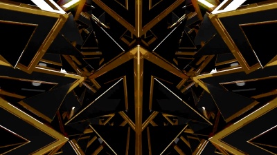 黑金幻想3D几何形状图案