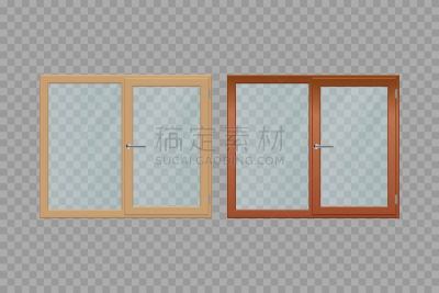 窗户,绘画插图,木制,透明,矢量,背景聚焦,分离着色,传统,背景分离,布置