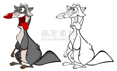 可爱的,绘画插图,轮廓,矢量,猫鼬,动画片,掌上电子游戏,彩色书,设计,布置