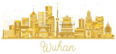 城市天际线,黄金,建筑,城市,插画,塔,旅途,剪影