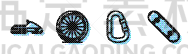 set line carabiner snowmobile bicycle wheel and