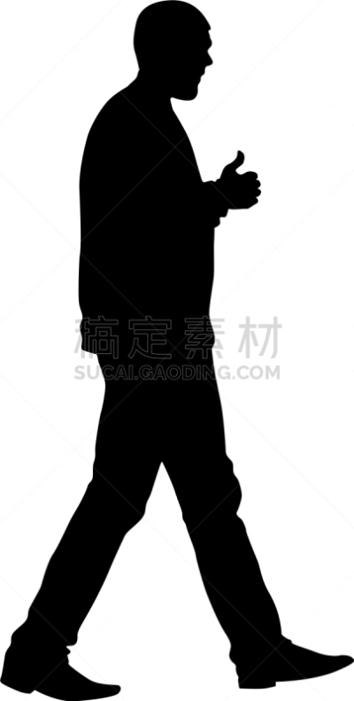 男人,白色背景,商务,专业人员,摆拍,肖像,剪影,步行,站