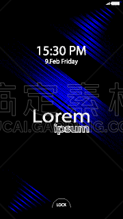 现代,显示器,移动式,白色,蓝色,黑色,概念,智慧,锁,联系