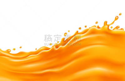 波浪,橙汁,白色背景,饮料,活力,配方,清新,背景分离,食品,环境
