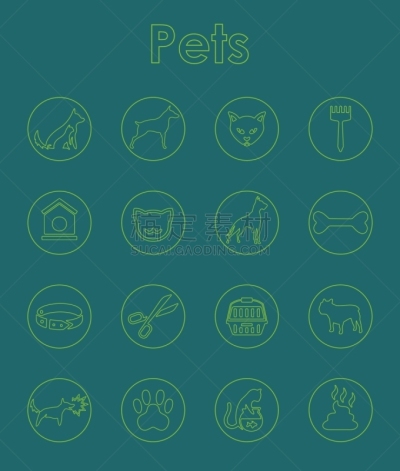 宠物,简单,计算机图标,脚印,人,食品,图像,猫,布置,爱