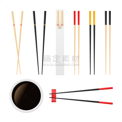 寿司,绘画插图,筷子,健康食物,肉汁,概念,寿司店,小吃,矢量,拿着
