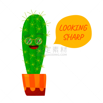 仙人掌,儿童,绘画插图,卡通,平衡折角灯,羊毛帽,专门技术,智慧,思考