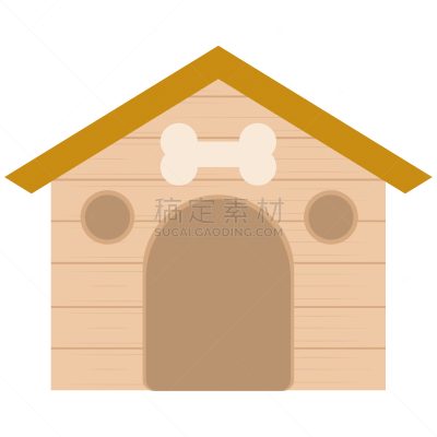 窘迫,宠物,房屋,分离着色,可爱的,狗屋,小屋,背景分离,狗,草