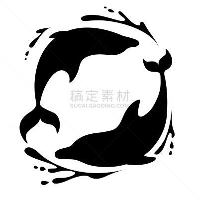 海豚,动物,品牌名称,绘画插图,卡通,概念,矢量,水,黑色,剪影
