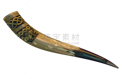 华丽的,有角的,维京船,分离着色,白色,饮料,象牙,传统,条纹,喝