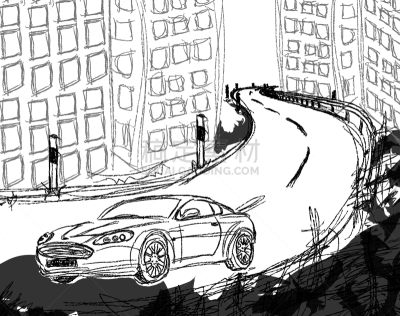 草图,铅笔,运动,汽车,煤,绘画插图,草坪,跑车,自由,华贵