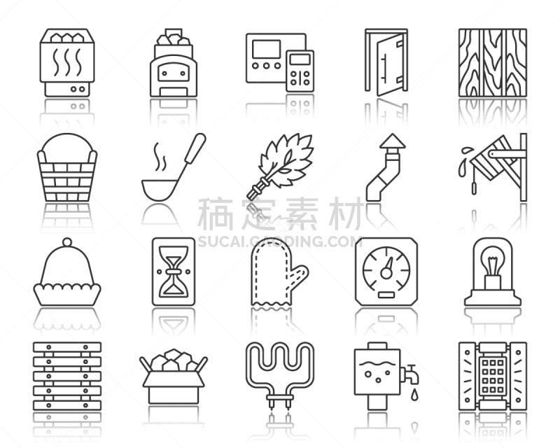 设备用品,桑拿浴,黑色,线条,计算机图标,连指手套,直的,长柄勺,灯罩,公共浴室