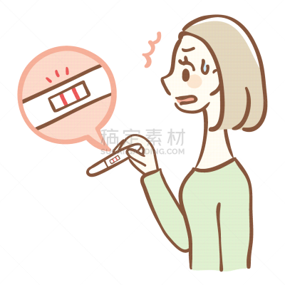 孕检,绘画插图,表现积极,女人,欲望,怀孕,震惊,收到