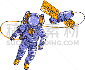 宇航员,太空,太空交通工具,太空船,国际空间站,太空服,科学家,直的,飞,联系