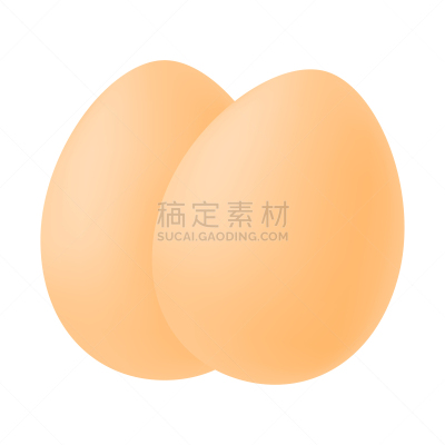 分离着色,图像,数字2,鸡蛋,白色,有机食品,平滑的,一对,写实,设计