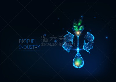 生物燃料,漏斗,概念,水滴,工业,叶子,石油,未来,绿色,发光