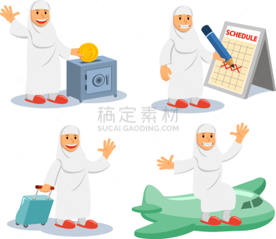可爱的,女人,性格,麦加朝圣,公寓,朝圣,布置,离开