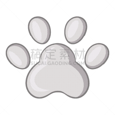 脚印,猫,图标,动物足,漫画,分离着色,白色,宠物,野生动物,图像