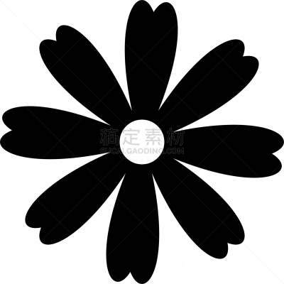 计算机图标,矢量,扁平化设计,绘画插图,分离着色,黑色,玫瑰,背景分离,花