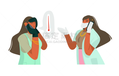 手,绘画插图,医生,矢量,插画,女孩,平坦的,抽象,平衡折角灯,高大的