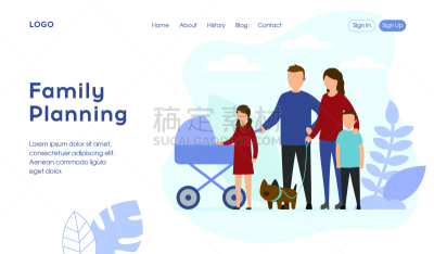 模板,儿童,幸福,矢量,父母,绘画插图,卡通,婴儿,书页,平坦的