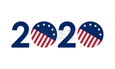 2020,绘画插图,美国,矢量,数字,圣诞卡,新年前夕,证章,节日