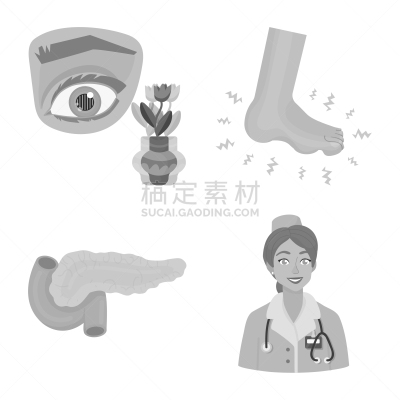 health and diet symbol set