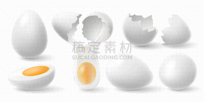 白色,破碎的,蛋,复活节彩蛋,鸡,复活节,清新,食品,蛋黄,动物
