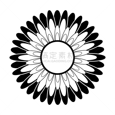 黑白图片,分离着色,轮廓,白色,自然,图像,花朵,植物群,花,剪影