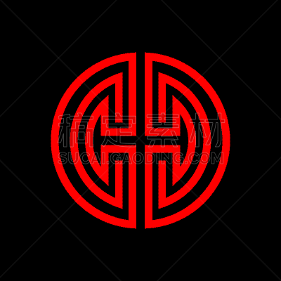 东方人,汉字,迷宫游戏,传统,对称,几何形状,风水,品牌名称,圆形