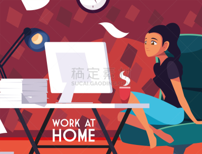 女人,工作,职业,办公椅,贺卡,经理,专业人员,计算机,社会化网络,背景分离