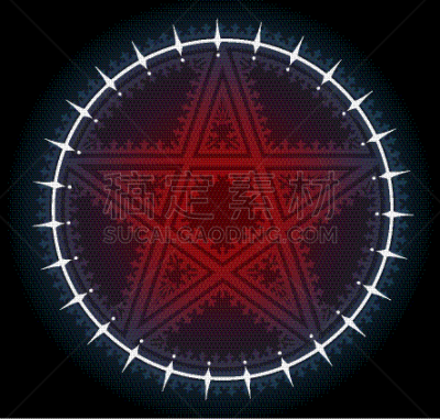 红色,装饰品,星形,尖利,五个物体,疤,几何形状,圆形,暗色,白色