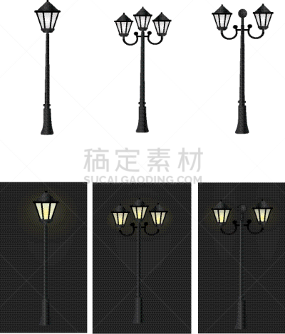 闪亮的,路灯,发光二级管,夜晚,黄色,图像,矢量,街道,阴影,装饰