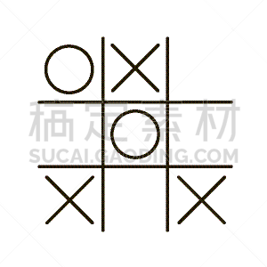 井字游戏,棋盘游戏,计算机图标,分离着色,数字0,概念,策略,图像,矢量,休闲