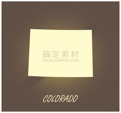 轮廓,矢量,黑白图片,绘画插图,科罗拉多州,背景聚焦,美国州,打印单据,边框,极光