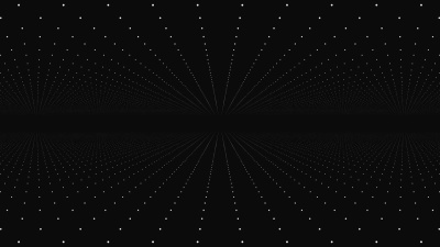 点在空间中的运动。抽象动画。未来虚拟世界的概念