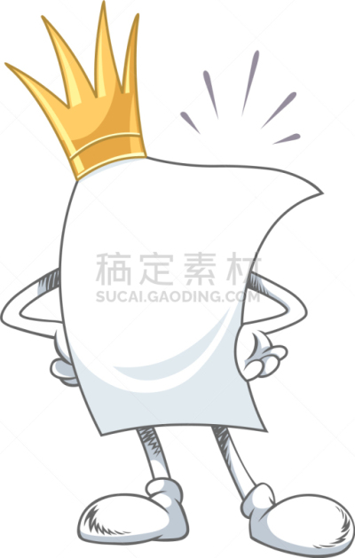 王冠,空白的,白皮书,分离着色,可爱的,白色,传统,拟人,能力