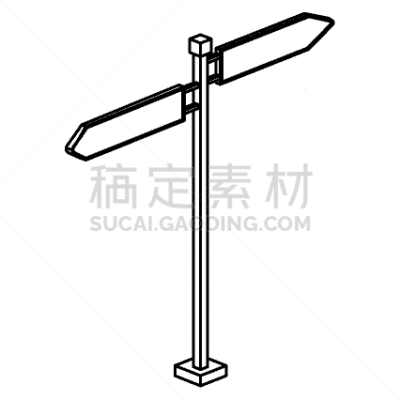 分离着色,交通标志,安全的,太空,杆,矢量,街道,剪影,设计,运输