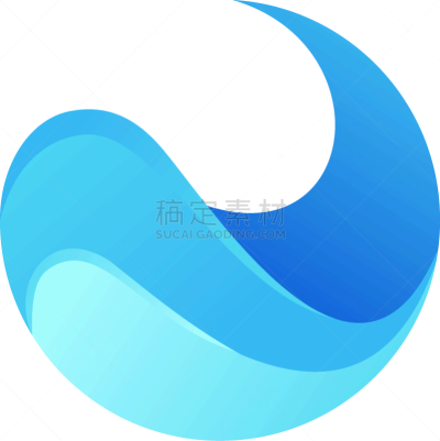 circle water design element wave logo