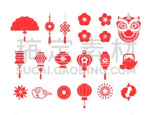 春节,红色,计算机图标,符号,日历,贺卡,灯笼,纸灯笼,中国灯笼,十二生肖