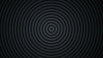 同心黑色圆扩展无缝循环3D渲染