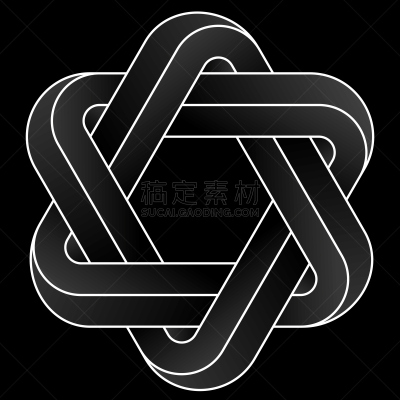 形状,大卫王之星,逆境,几何形状,一个物体,灰色,视力,埃舍尔,循环元素,等角投影