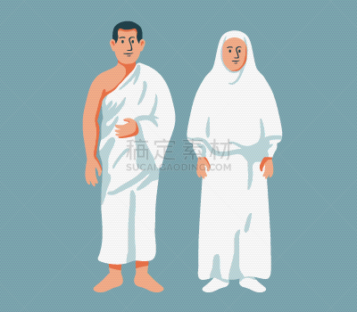 衣服,伴侣,麦加朝圣,纺织品,中东人,人,男人,女人,性格