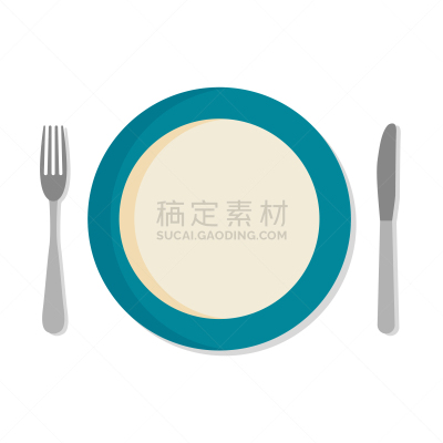 晚餐,扁平化设计,炊具刀,银餐具,白色,瓷器,食品,早餐,叉,布置
