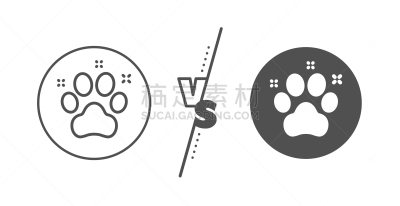 宠物,酒店,狗,爪子,标志,计算机图标,线条,轮廓,概念,比较