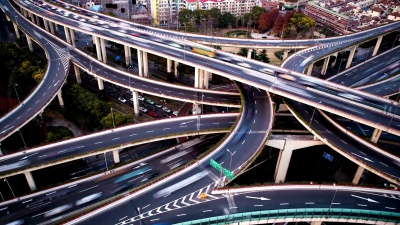 延时摄影-上海道路交叉口(放大)
