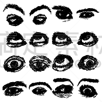 人的眼睛,方向,眉毛,彩妆,矢量,墨水,视力,绘画插图,时尚,图像