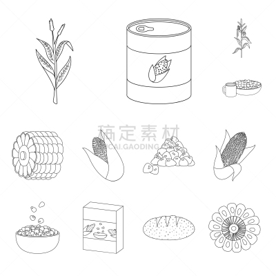 农作物,农场,品牌名称,轮廓,绿色,设计,布置,收集,生长,瘦身