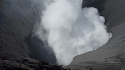 Bromo crator火山和火山口，世界上的活火山。